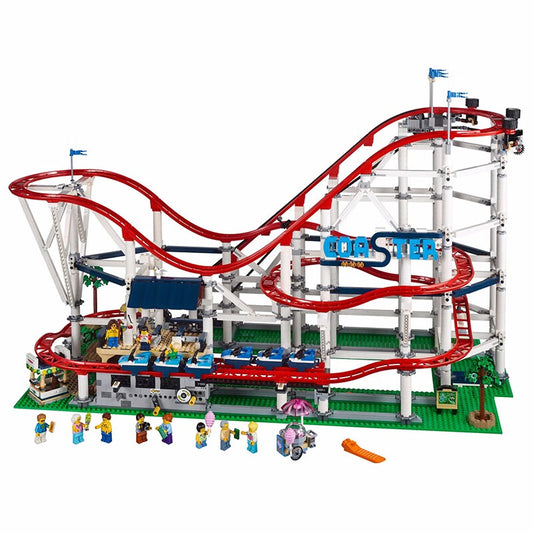 Red Roller Coaster in Batman Movie (10261) Roller Coaster Building Blocks Series, 4124pcs, Amusement Park Building Model Kit, 2025 Adult Model  Set, Festival Gift - Perfect 1:1 Remake Compatible with LEGO